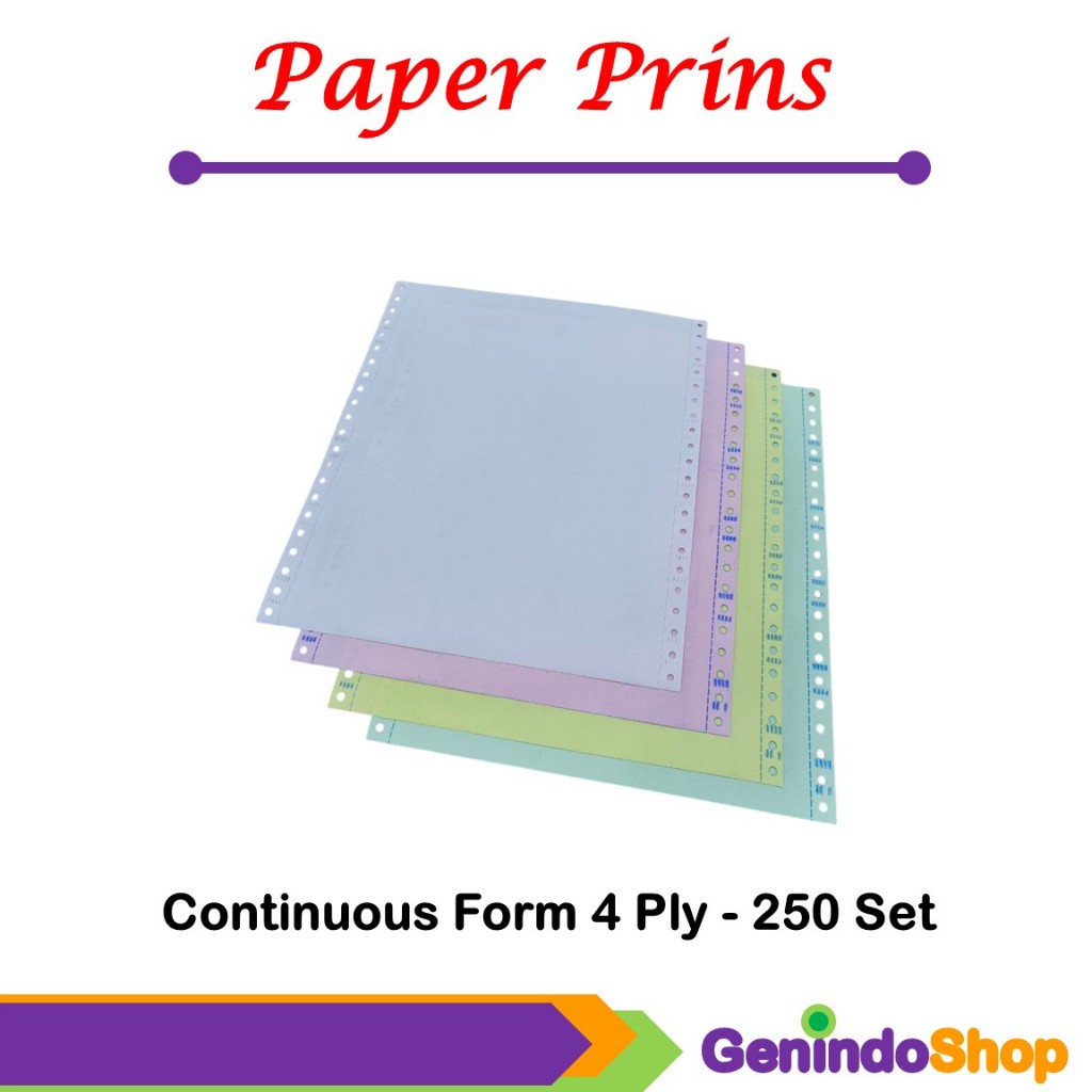 

Kertas Continuous Form 4 Ply NCR 9,5 x 11" (Full) Paper Prins