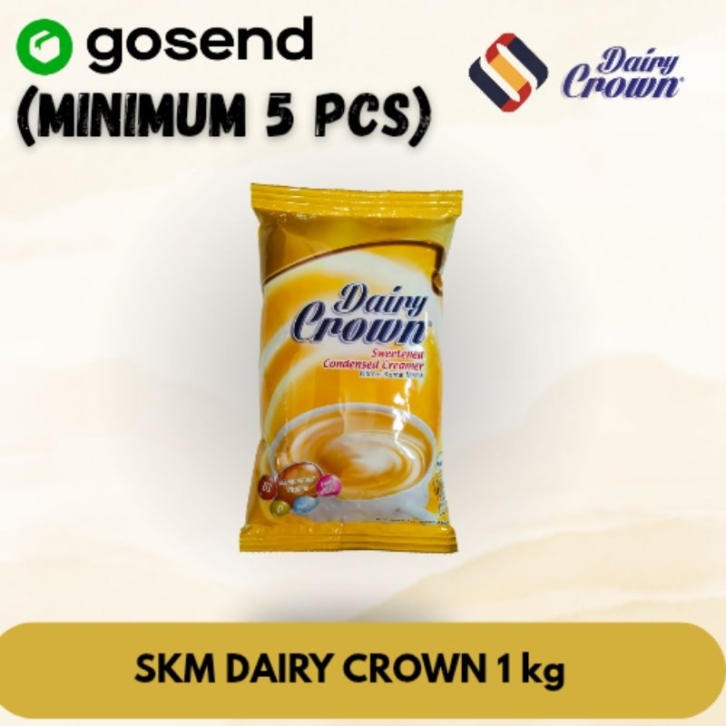 

GOSEND Min. 5 pcs Dairy Crown Susu Krimer Kental Manis Dairy Crown 1kg