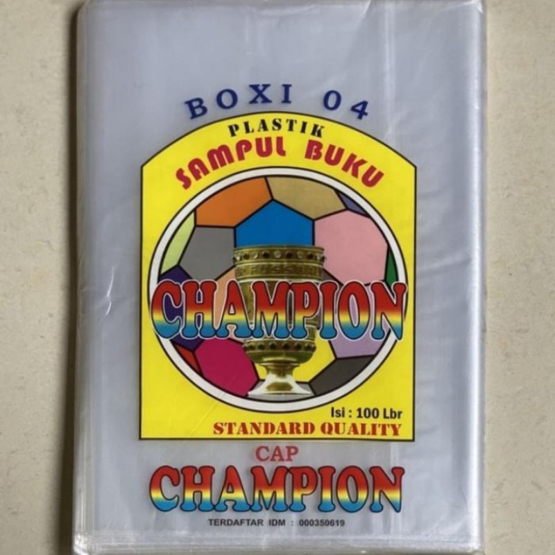 

sampul buku plastik boxy merek champion isi 100 lembar