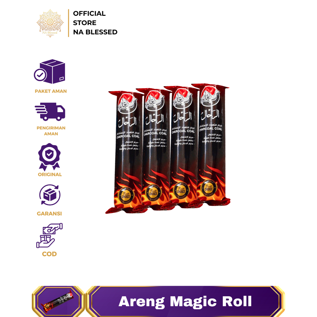 Arang Roll Bukhur Tahan Lama Arang bukhur areng magic asli arab original 1 roll isi 10 pcs premium