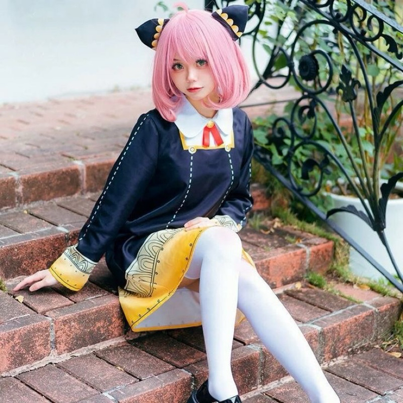[ PRELOVED FULLSET 250.000 ] Anya Forger Spy X Family Costume Cosplay Anime Dewasa Wanita Halloween 