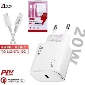 Terbaru Charger zbox 20W support fast charging koneksi kabel C to iPhone