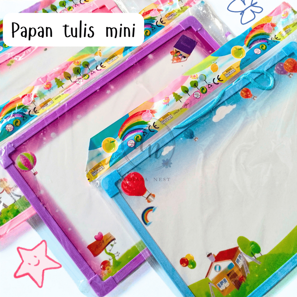 

MAINAN PAPAN TULIS MINI ANAK KARAKTERP - MINI WHITEBOARD FREE SPIDOL
