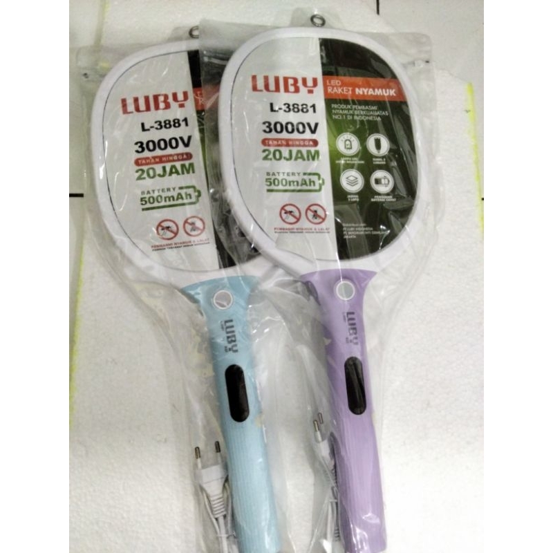 RAKET NYAMUK LUBY/ RECHARGER LUBY RAKET NYAMUK L-3881