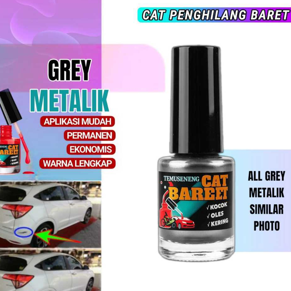 Cat Grey Metalik Grey Metalic Abu Tua Cat Oles Penghilang Lecet Baret Mobil Motor Sepeda