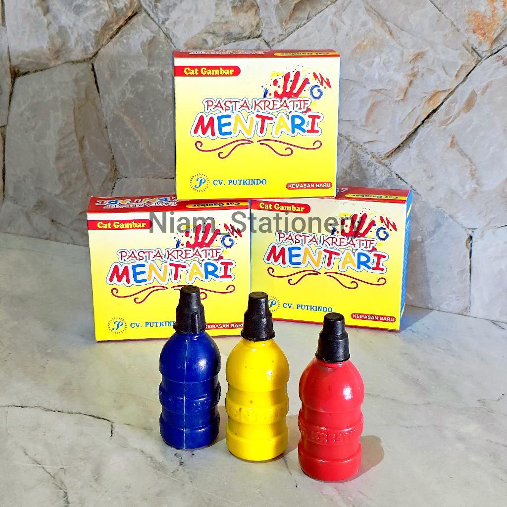 

SATU PACK ( 3 WARNA x 50ml ) Pasta Kreatif Mentari Cat Gambar Cat Finger Painting