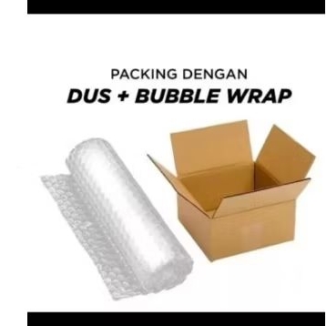 

tambahan packaginng dengan dus + buble wrap