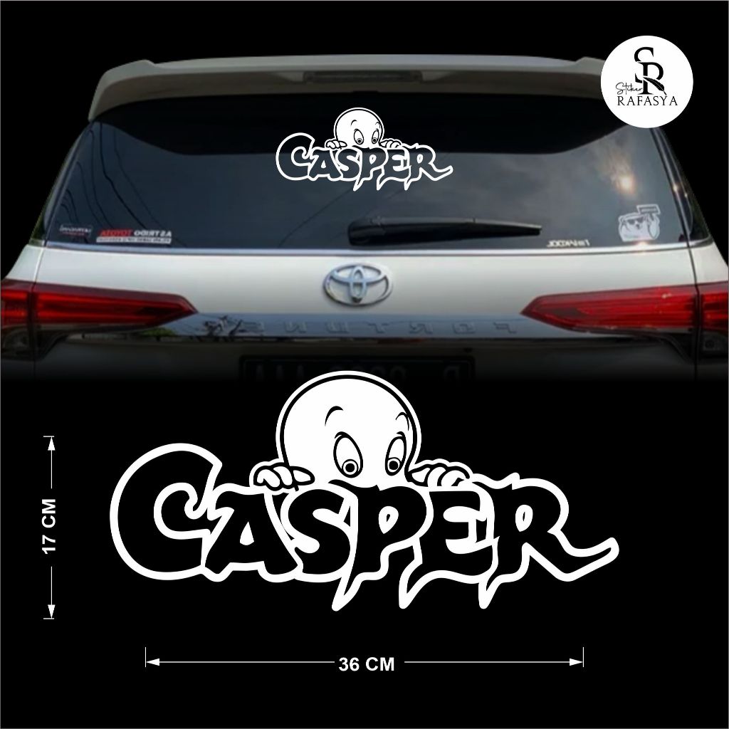stiker kaca mobil belakang casper | stiker cuting casper kaca belakang mobil
