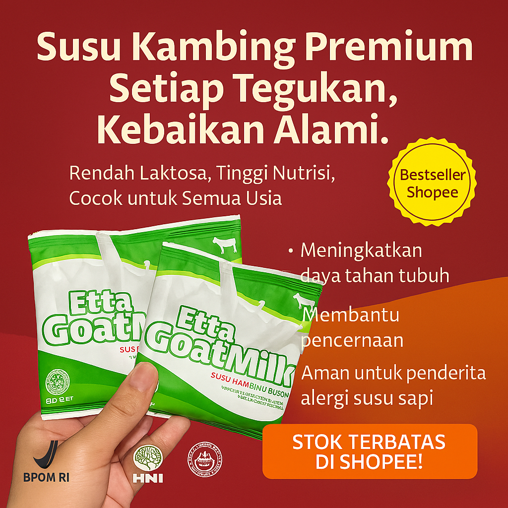 

Etta Goat Milk - Susu Kambing Ettawa Bubuk ORIGINAL 100%