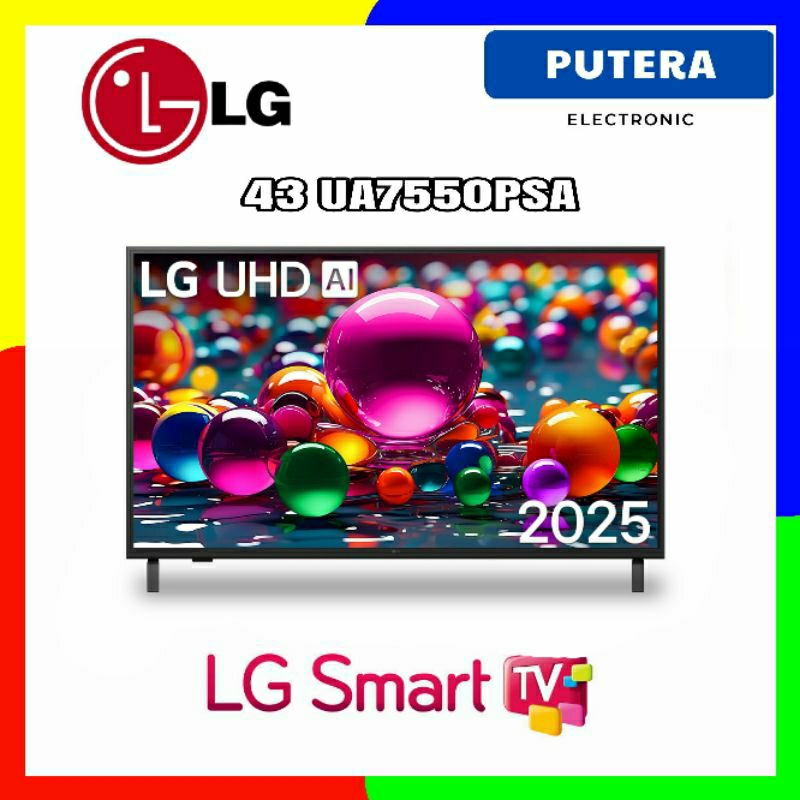 LG 43UA7550 SMART TV 43 inch 4K UHD AI 2025 43UA7550PSA | UA7550