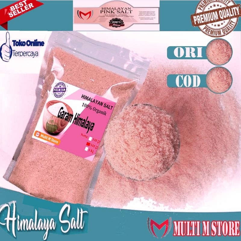 

[ORI] Garam Himalaya Super 500 Gram | Himalayan Pink Salt Organik