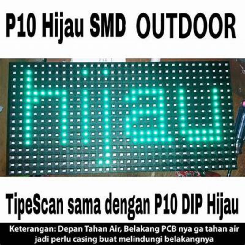 P10 HIJAU SMD OUTDOOR
