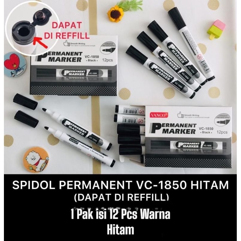 

Spidol Permanent 1Pak (12 Pcs) bisa di isi ulang Harga grosir