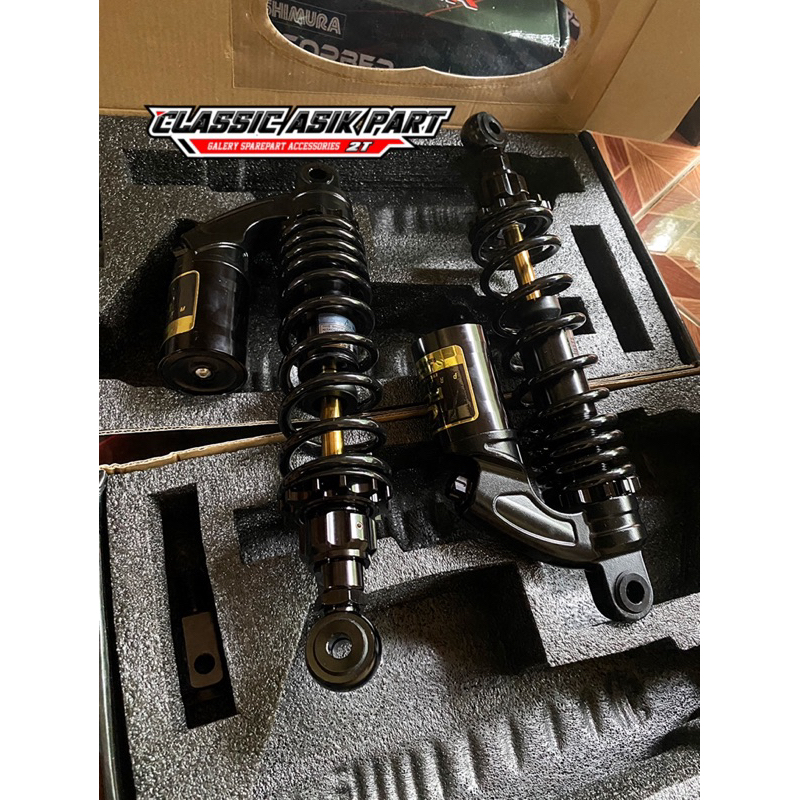 Shock Sok Tabung YS-3676 Model Rcb Plus Anting Universal 320mm Bebek m Shock Double Shockbreaker Tab
