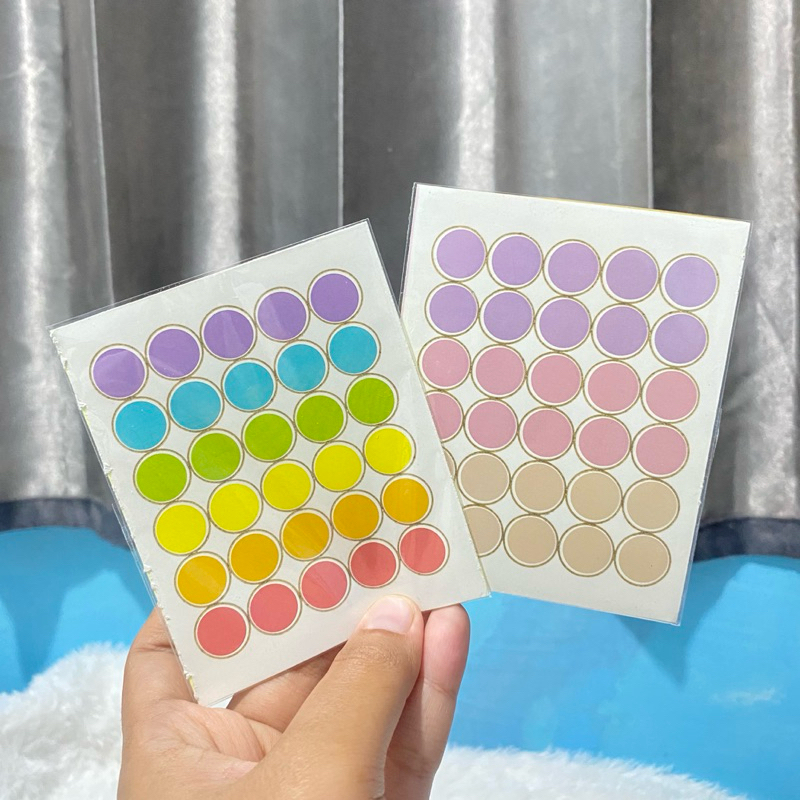 

Sticker dot warna warni pastel