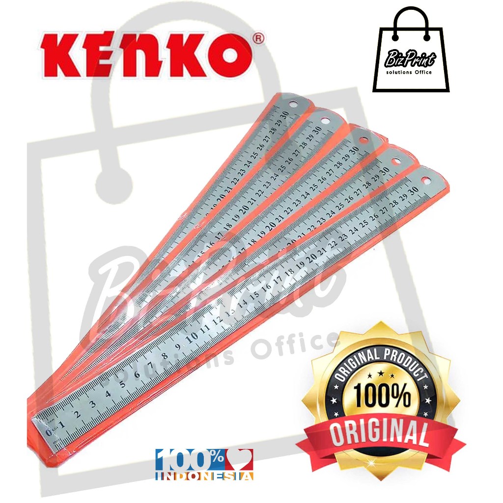 

Penggaris Besi Kenko SUPER TEBAL 30cm | Stainless Steel Ruler 100% ORIGINAL KENKO