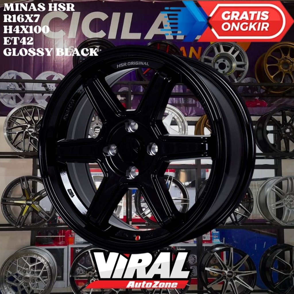 Velg Mobilio , Etios , Sirion , Fiesta , Pelek Mobil Ring 16 HSR MINAS R16 Murah