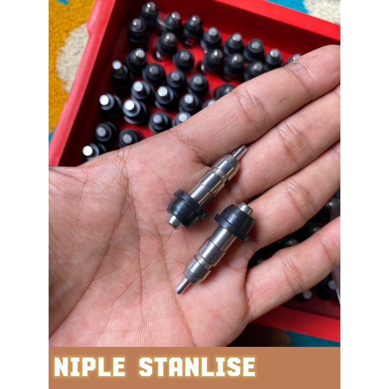 Nipel STAINLESS Nipel Nipple Nepel Niple Drinker, Tempat minum ayam petelur broiler puyuh, Nipel A9,