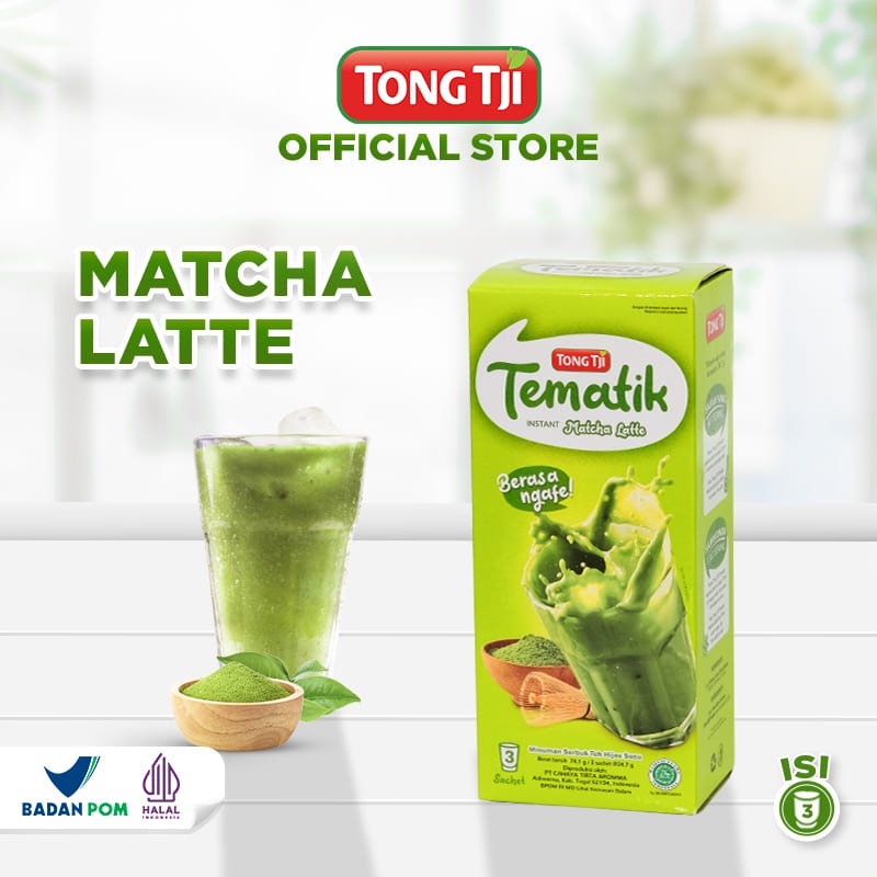 

Teh Tong Tji Tematik Minuman Tea Nikmat Berasa Ngafe | Matcha Latte | Isi 3 Sachet