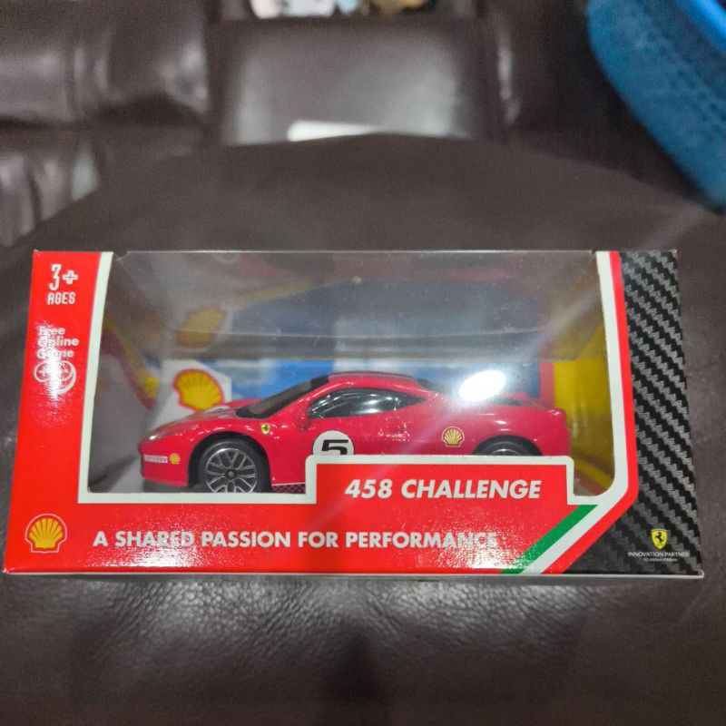 Burago Shell Ferrari 458 Challenge Merah 1/43 Bburago