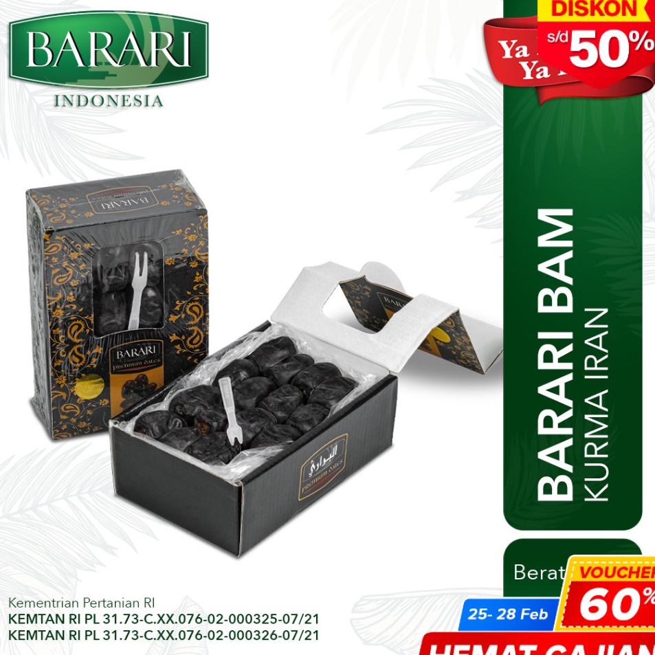 

Promo BARARI Bam Mazafati Anggur Kurma Iran 6gr Premium Dates High Quality Tekstur Lembut