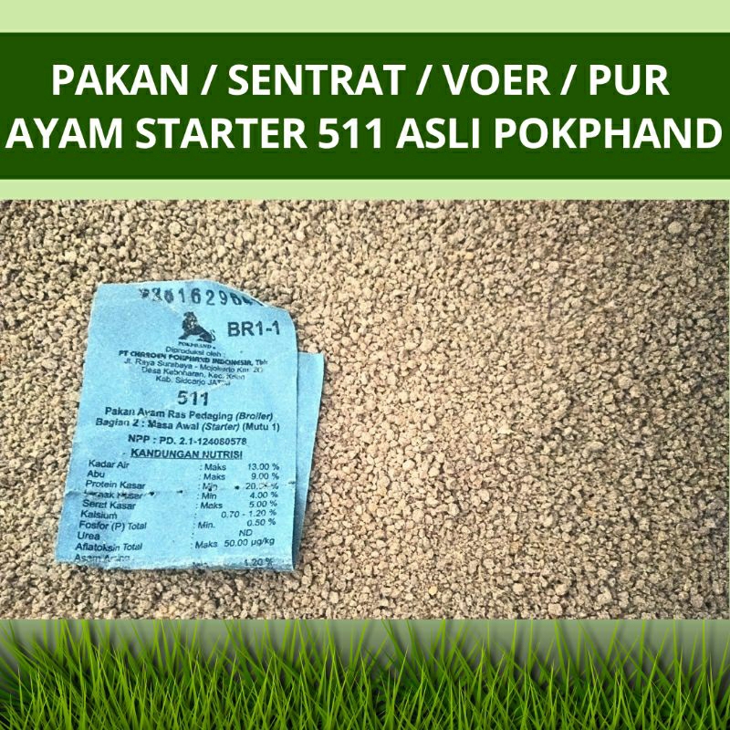 (GROSIR) Pakan Konsentrat Voer Pur Sentrat 511 Repack 1Kg