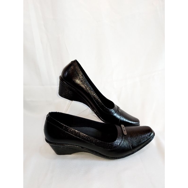 PADMA BL-22 Sepatu Pantofel hitam Wanita Kulit Asli – Sepatu Kerja Elegan Murah Buatan UMKM]