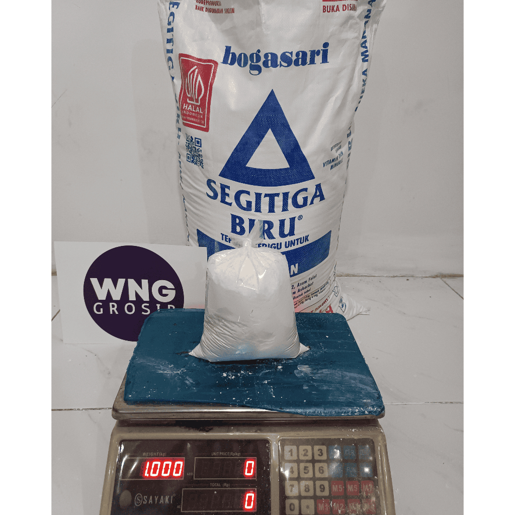 

Tepung Terigu Segitiga Biru Curah/Repack 1KG