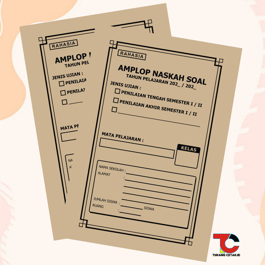 

[ JUMBO ] Amplop Naskah Soal / Ujian - Samson (Bisa Custom)