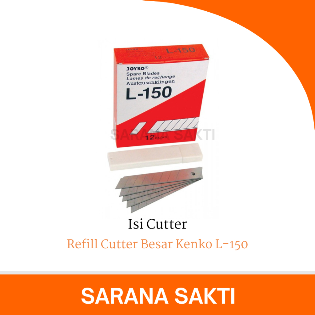 

Refill Cutter Besar Kenko L-150 | Isi Cutter Kenko Refill Pisau Cuter Kater Besar Kenko