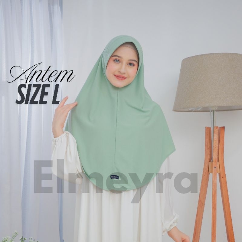Jilbab instan ANTEM original ELMEYRA size L/hijab daily terlaris/kerudung harian ternyaman