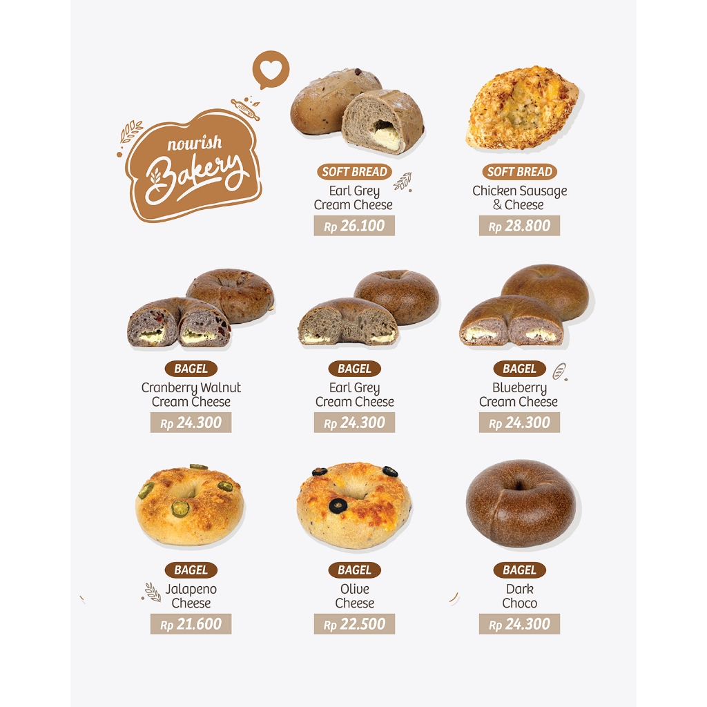 

GR Bagel Cranberry Walnut Cream Cheese - 100% Sourdough Bagel Cranberry Walnut dengan isian Cream