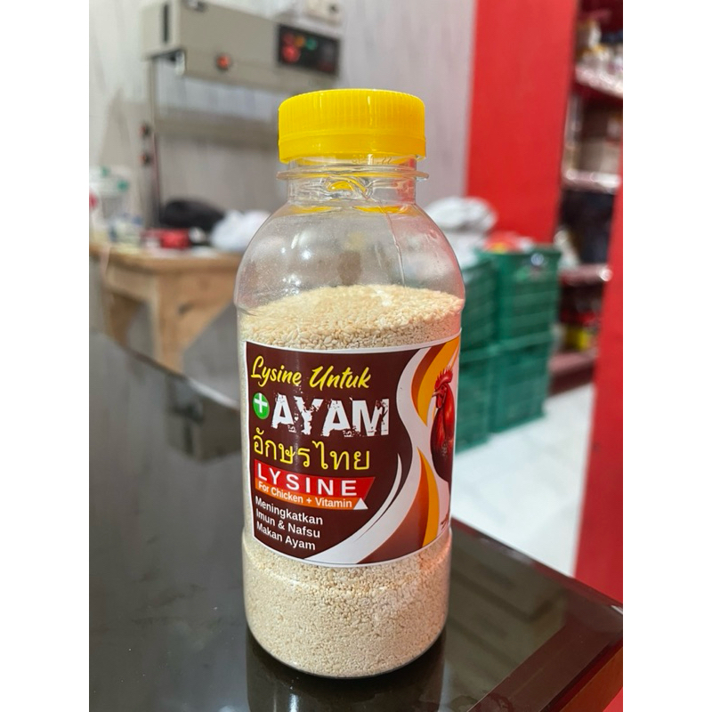 pengemuk ayam lysine 100gram +vitamin untuk ayam penambah nafsu makan ayam
