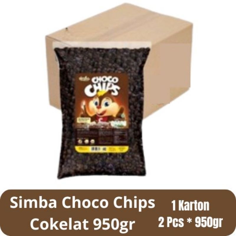 

SIMBA Choco Chips Coklat Bag 1 KARTON 950x2 Gr