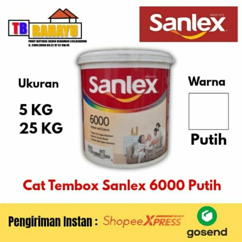 Sanlex 6000 Cat Tembok Putih, Cat Tembok Sanlex 6000 Putih