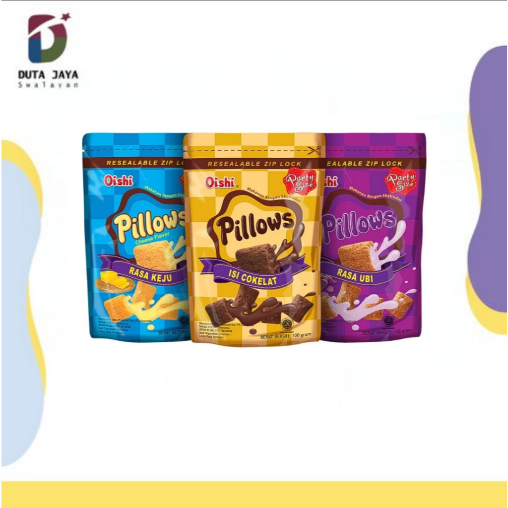 

Oishi Pillows Party Pack Ubi Cokelat Keju 100 gram