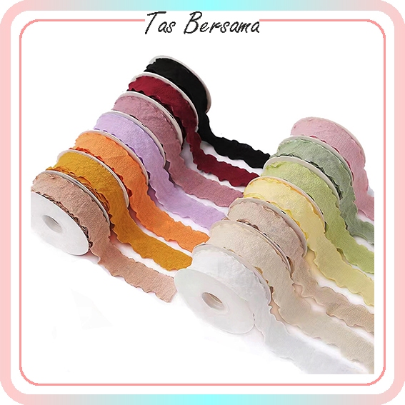 

(ROLL) Pita Buket Bunga Korean Ribbon Bahan Wrinkled Pita Kado Pita Hadiah Buket Bunga Pita Hiasan PT14