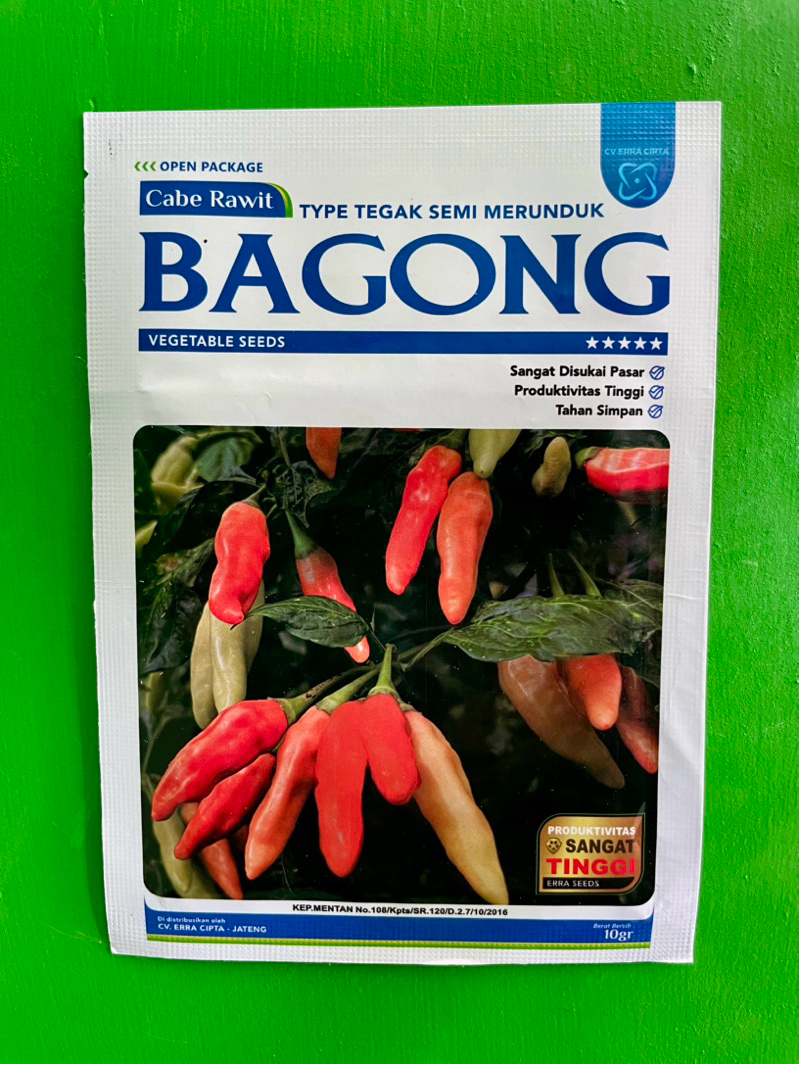 

Benih Cabe Rawit Bagong 10gram Tipe Buah Merunduk