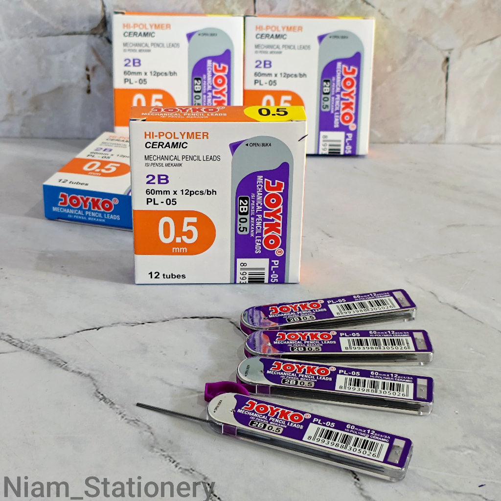 

Azka_Niam SELUSIN ( 12 TUBE ) Refill Pensil Mekanik Isi Ulang Pensil Mekanik Joyko PL - 05