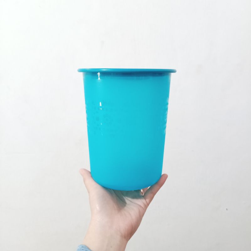 Small Mosaic Canister Tupperware - Peacock