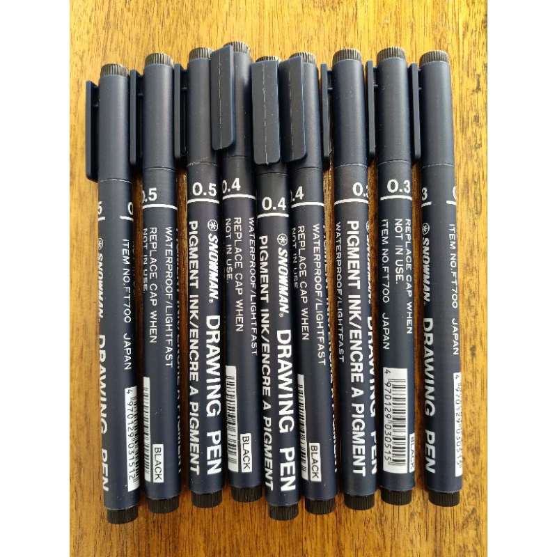 

SNOWMAN DRAWING PEN PIGMENT INK/ENCRE A PIGMEN WATERPROOF