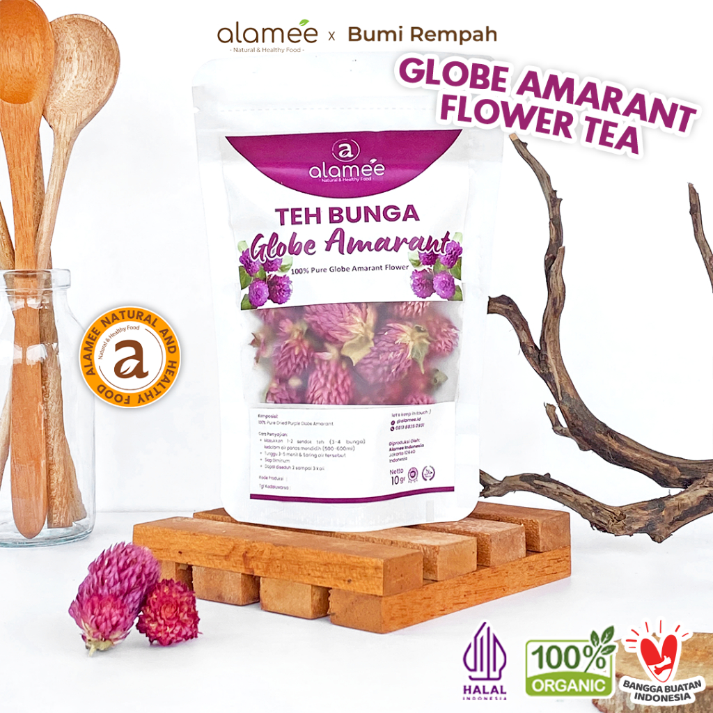 

Teh Bunga Globe Amaranth Tea Herbal Kering Organik Herbal Organic Asli Dried Flower Alami 10gr