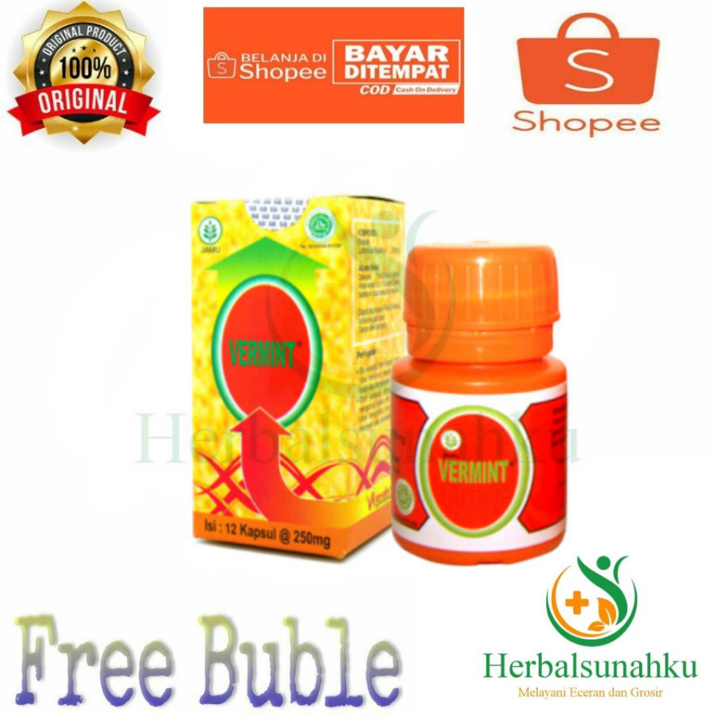 Vermint // Vermin Kapsul Cacing12 Kapsul Original | Vermint Untuk Tipes