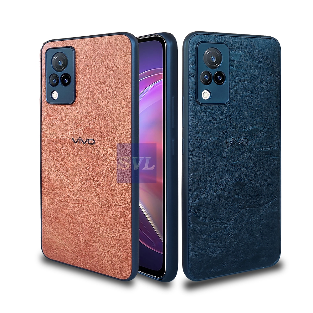 [ CUCI GUDANG ] Casing Hp Vivo V21  Premium Leather Case Softcase Casing Kulit Slim Cover