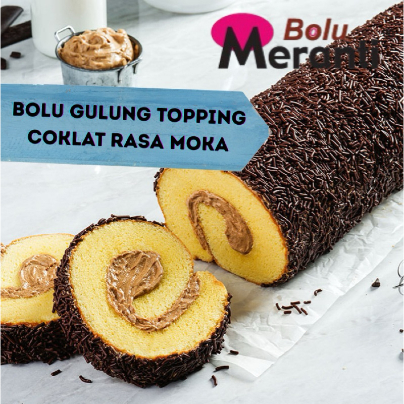 

BOLU GULUNG MERANTI MOKA TOPING COKLAT