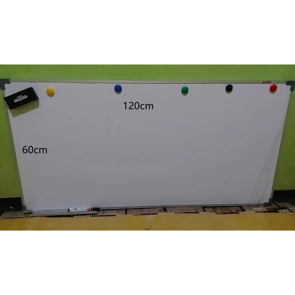 

whiteboard non magnet papan tulis gantung 60 x 120 cm