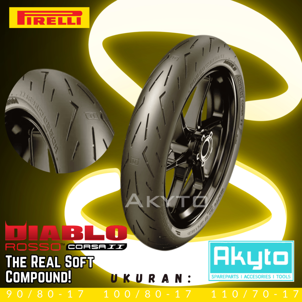 [SOFT COMPOUND] COD READY] PIRELLI DIABLO ROSSO CORSA II / BAN TUBELESS FREE PENTIL + WRAPPING / BAN