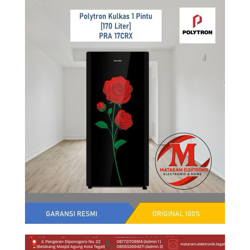 POLYTRON - KULKAS 1 Pintu Polytron 170LITER PRA 17 CRX 170 Liter