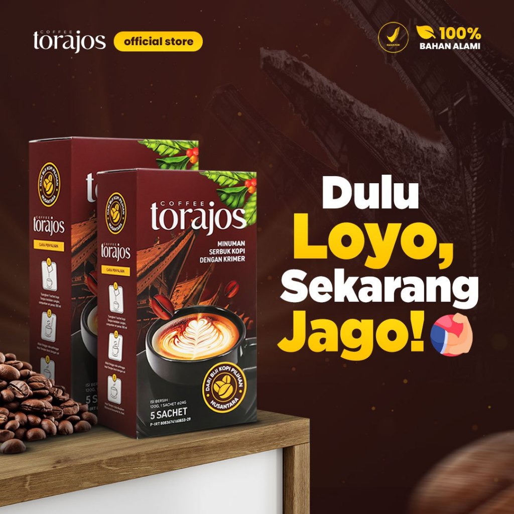 

Torajos - Kopi kuat Pria Dengan ekstrak gingseng dan tongkat ali paket - 2 box