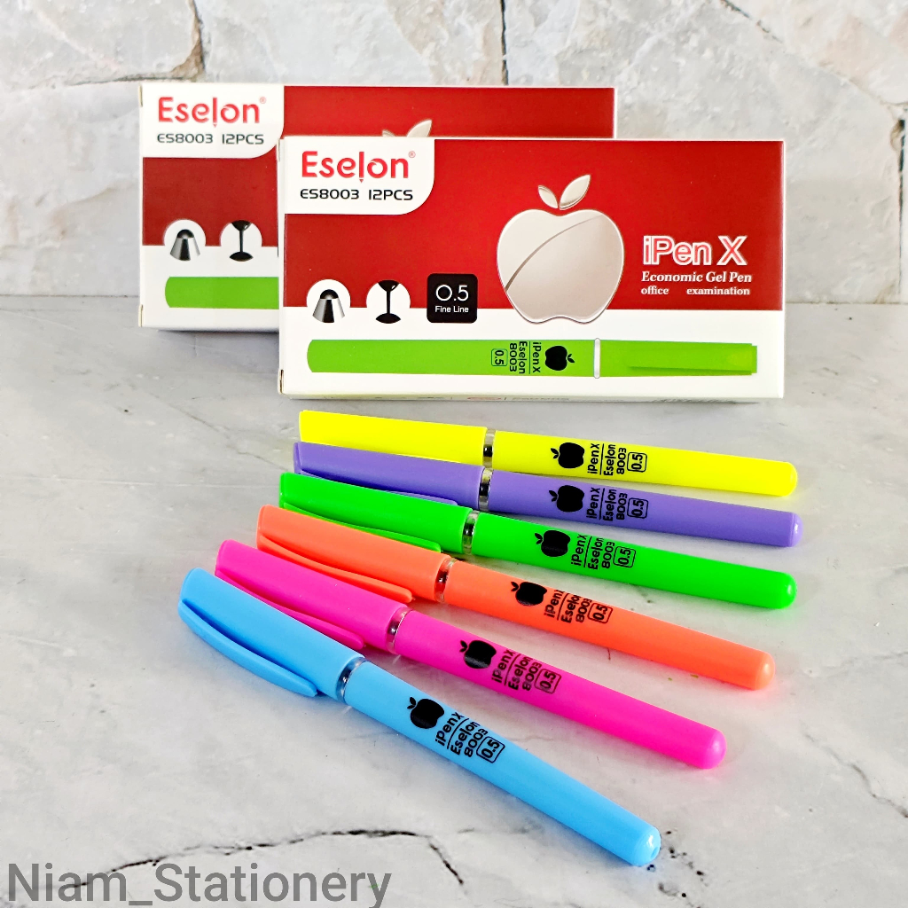 

Azka_Niam SELUSIN ( 12 PCS ) Gel Pen Pulpen Ipen X 0.5 mm